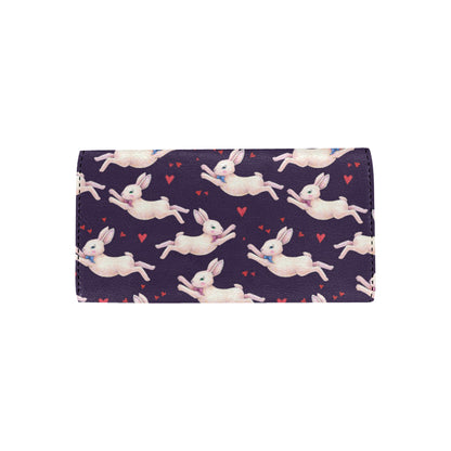 Rabbit Pattern Print Design RB016 Women's Trifold Wallet