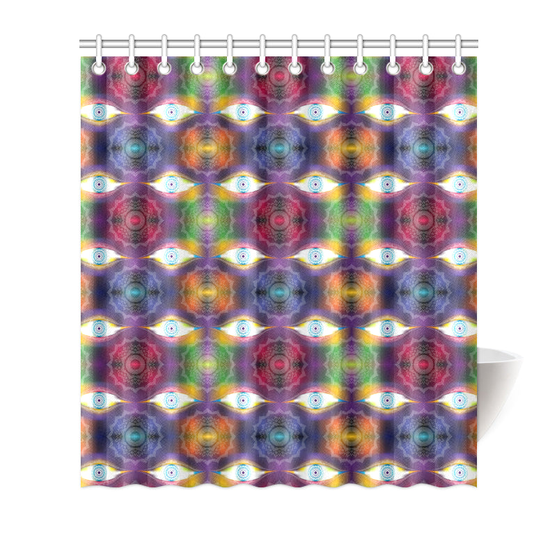Chakra Eye Print Pattern Shower Curtain