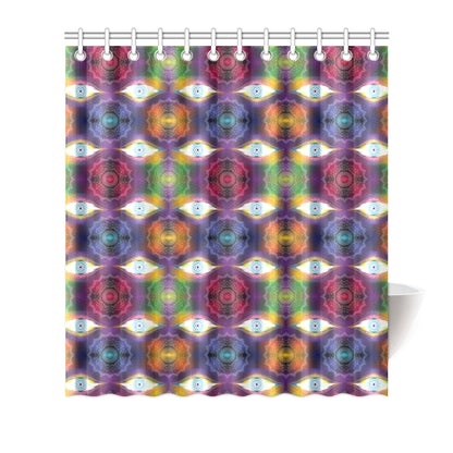 Chakra Eye Print Pattern Shower Curtain