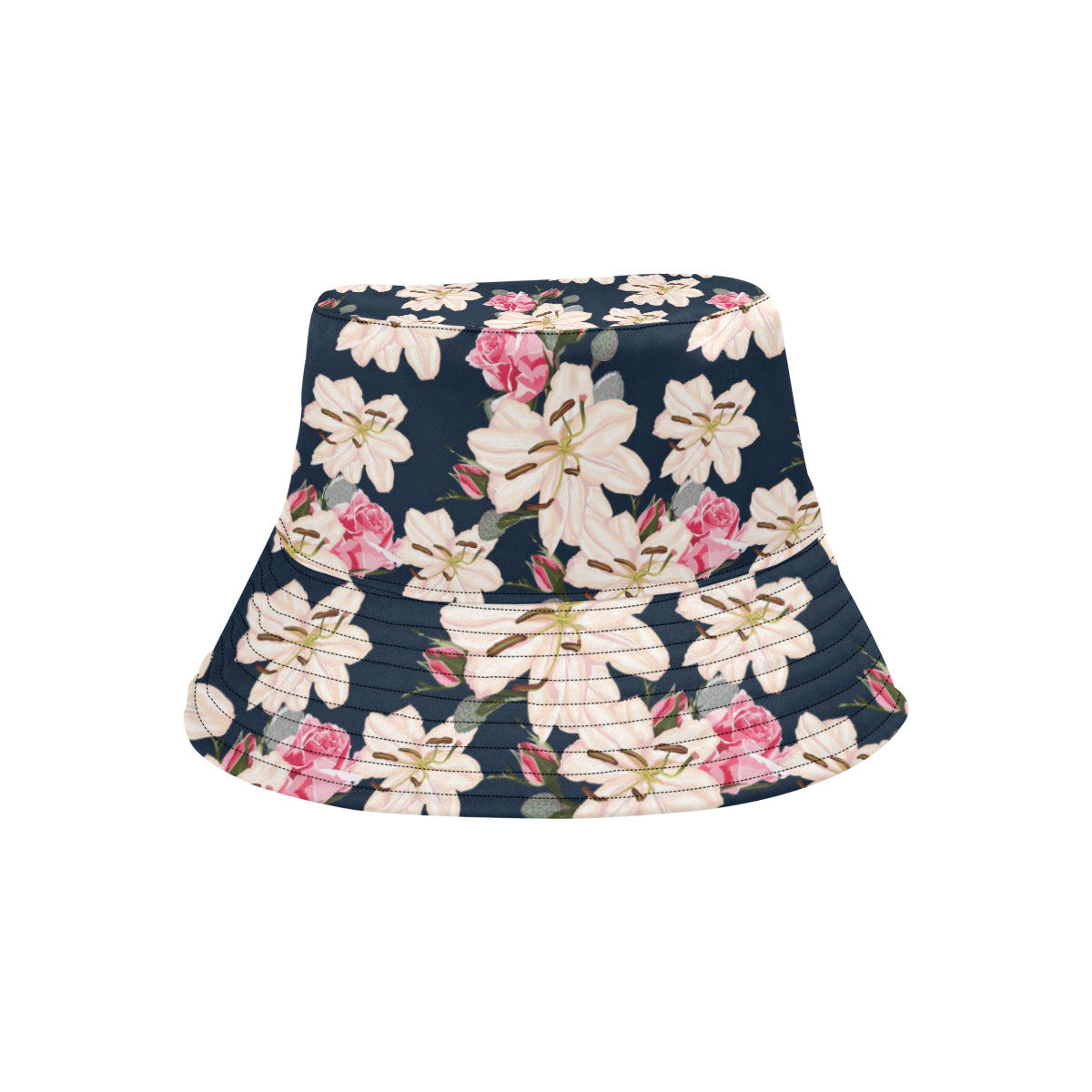 Lily Pattern Print Design LY04 Unisex Bucket Hat