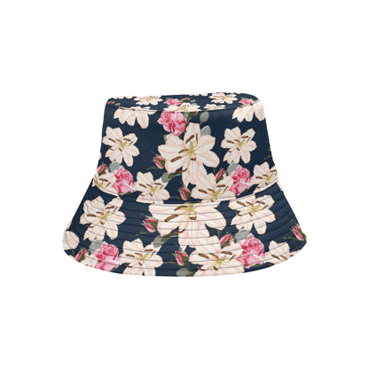 Lily Pattern Print Design LY04 Unisex Bucket Hat
