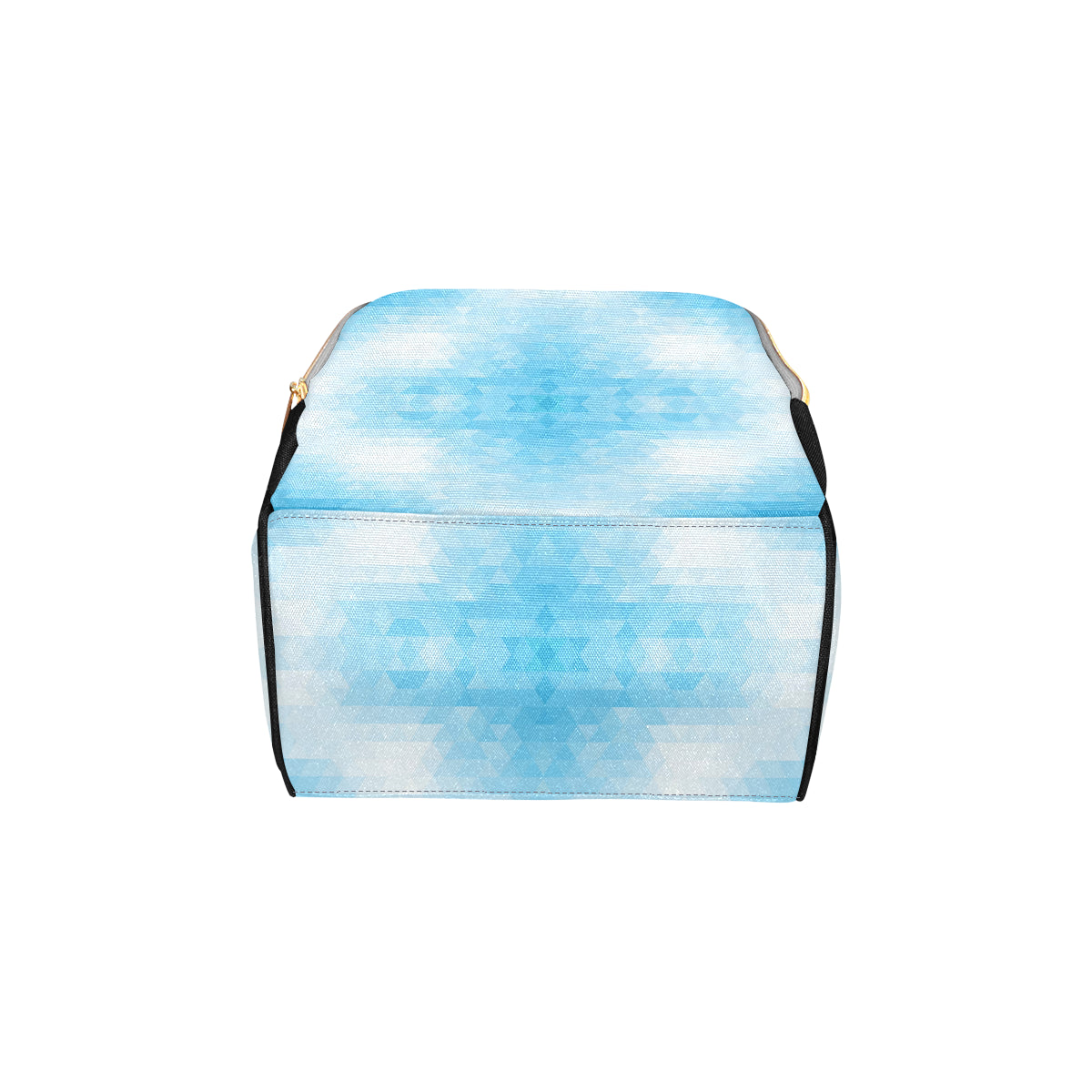 Geometric Blue Pattern Print Design 01 Diaper Bag Backpack