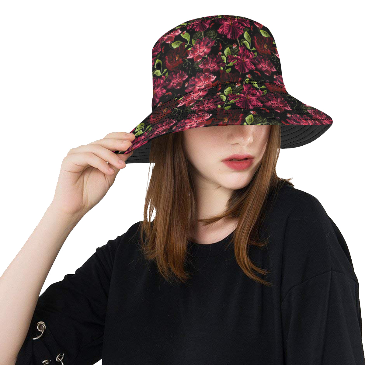 Iris Pattern Print Design IR03 Unisex Bucket Hat
