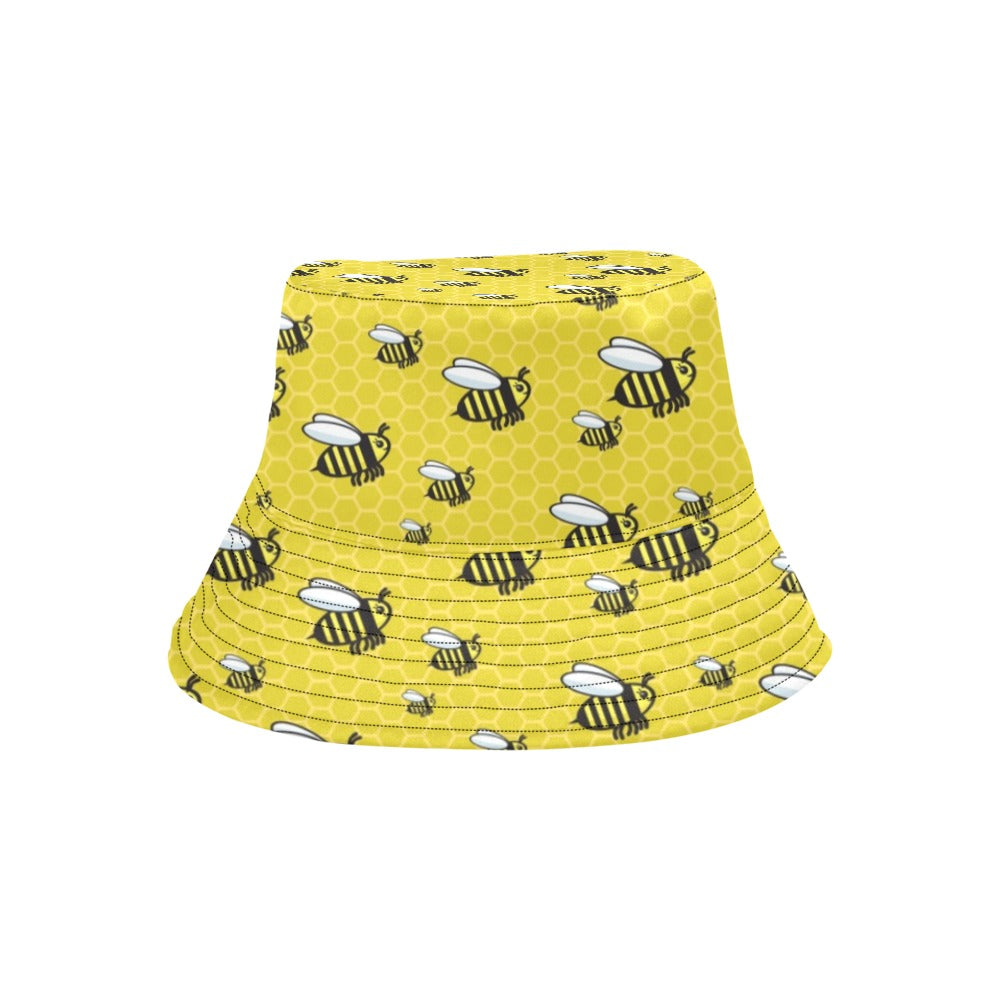 Bee Cute Print Design LKS308 Unisex Bucket Hat