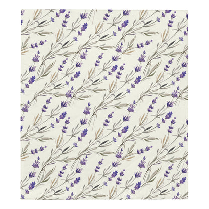 Lavender Pattern Print Design 01 Premium Quilt