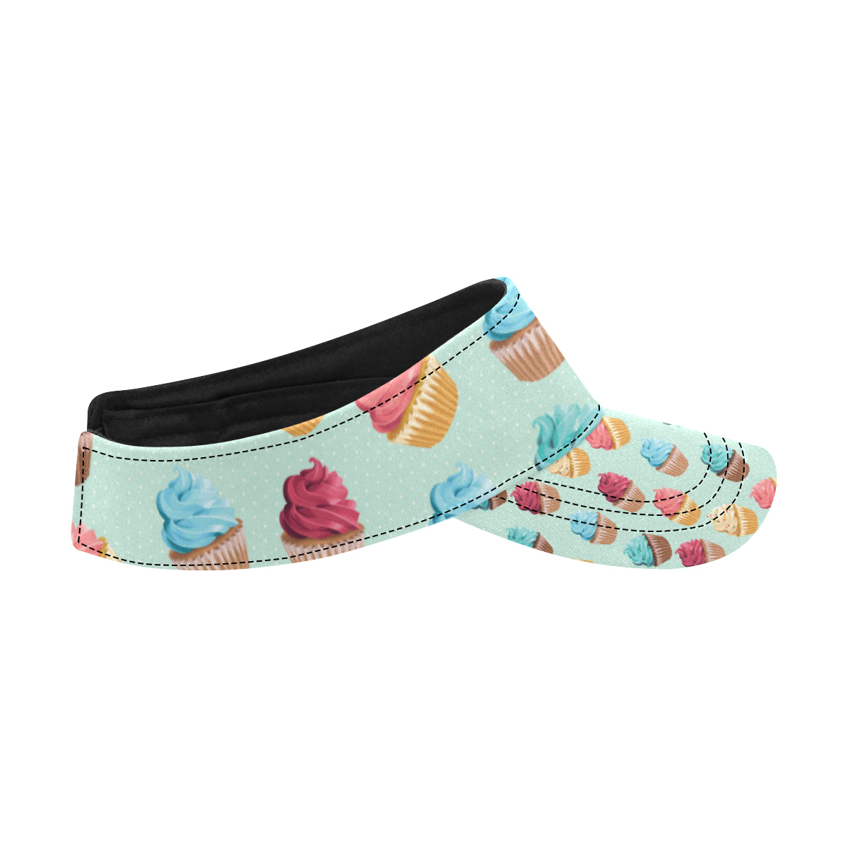 Cupcake Pattern Print Design 01 Unisex Sun Visor