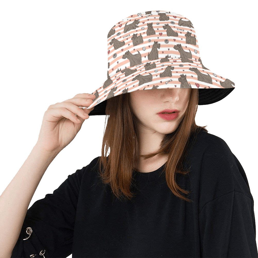 Scottish Terriers Print Design LKS3016 Unisex Bucket Hat