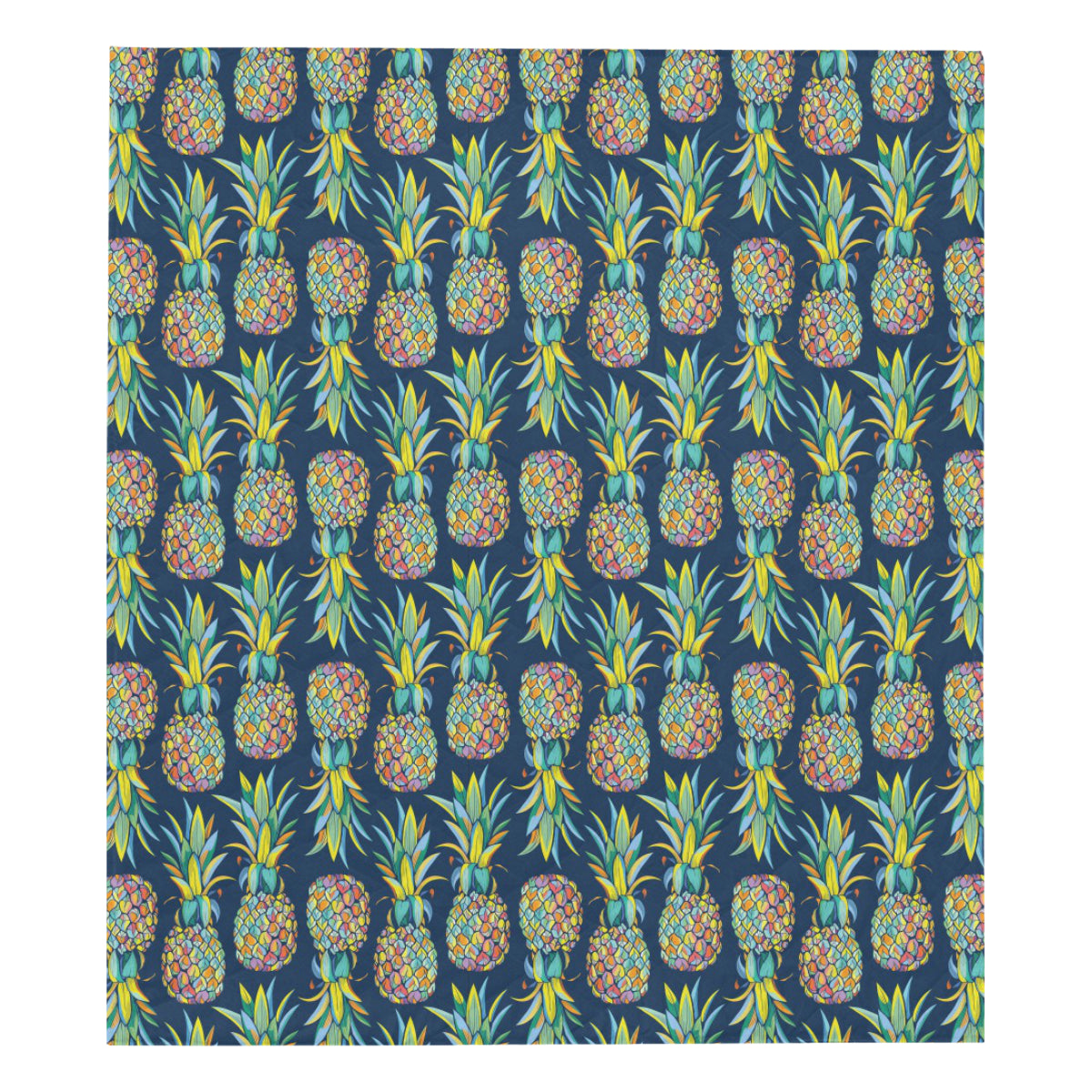 Pineapple Color Art Premium Quilt