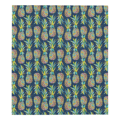 Pineapple Color Art Premium Quilt