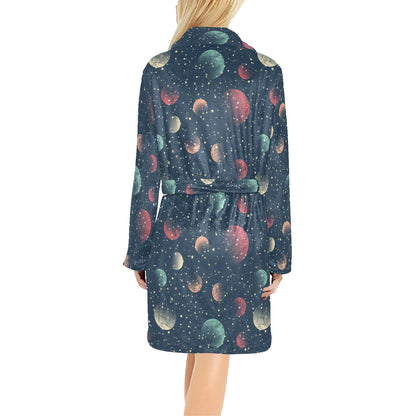 Cosmic Pattern Print Design 04 Women's Fleece Robe