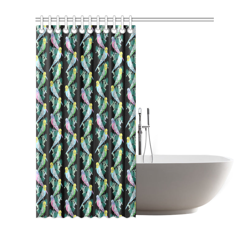 Budgerigar Pattern Print Design 03 Shower Curtain