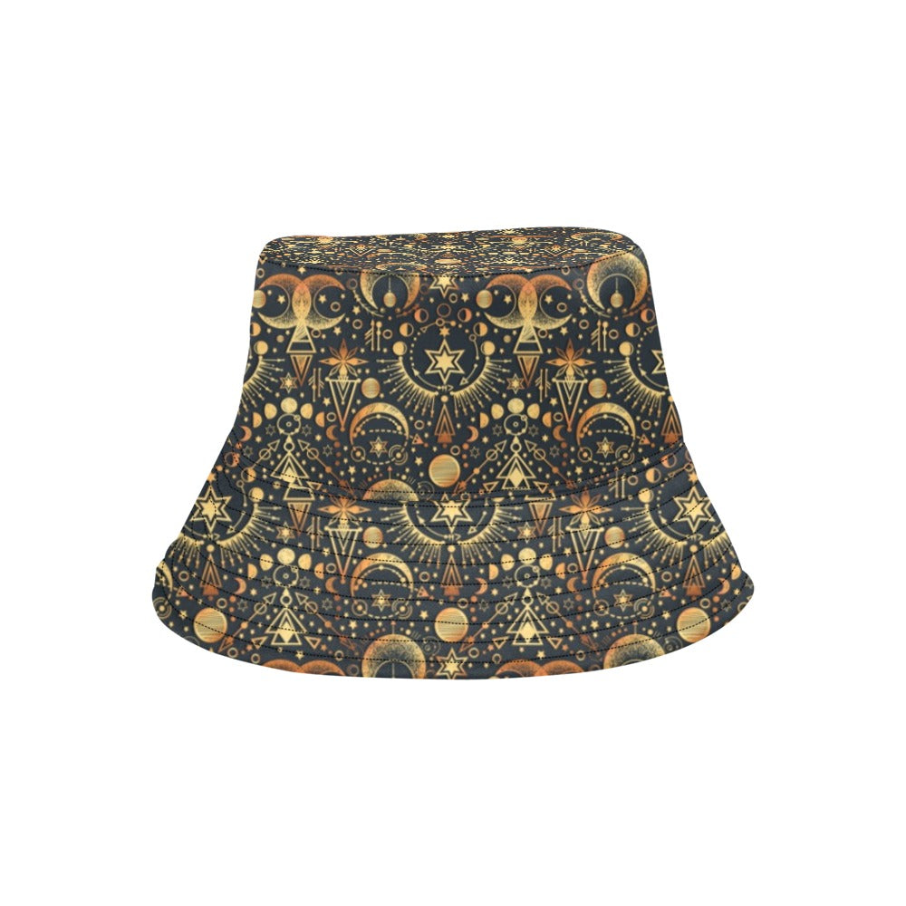 Sun Moon Print Design LKS308 Unisex Bucket Hat