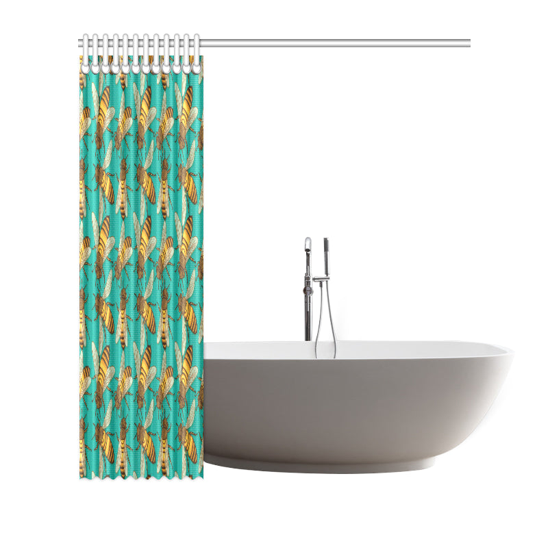 Bee Pattern Print Design BEE04 Shower Curtain