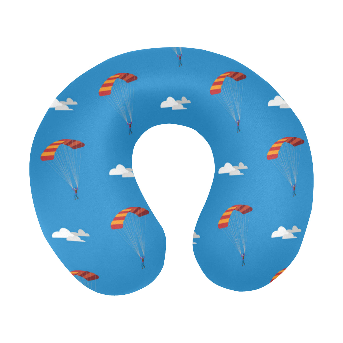 Skydiving Pattern Print Design 02 U-Shaped Travel Neck Pillow