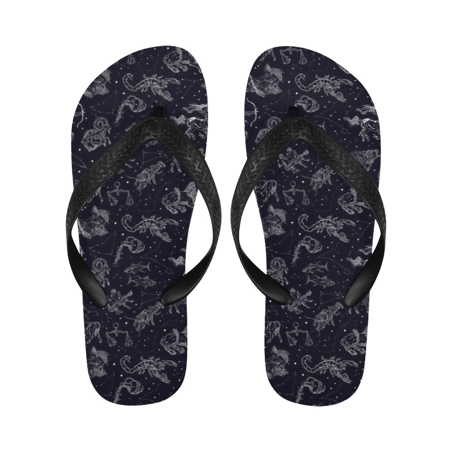 Zodiac Print Design LKS304 Flip Flops