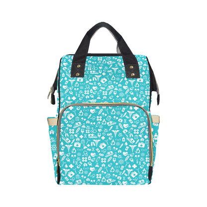 Medical Pattern Print Design 04 Diaper Bag Backpack