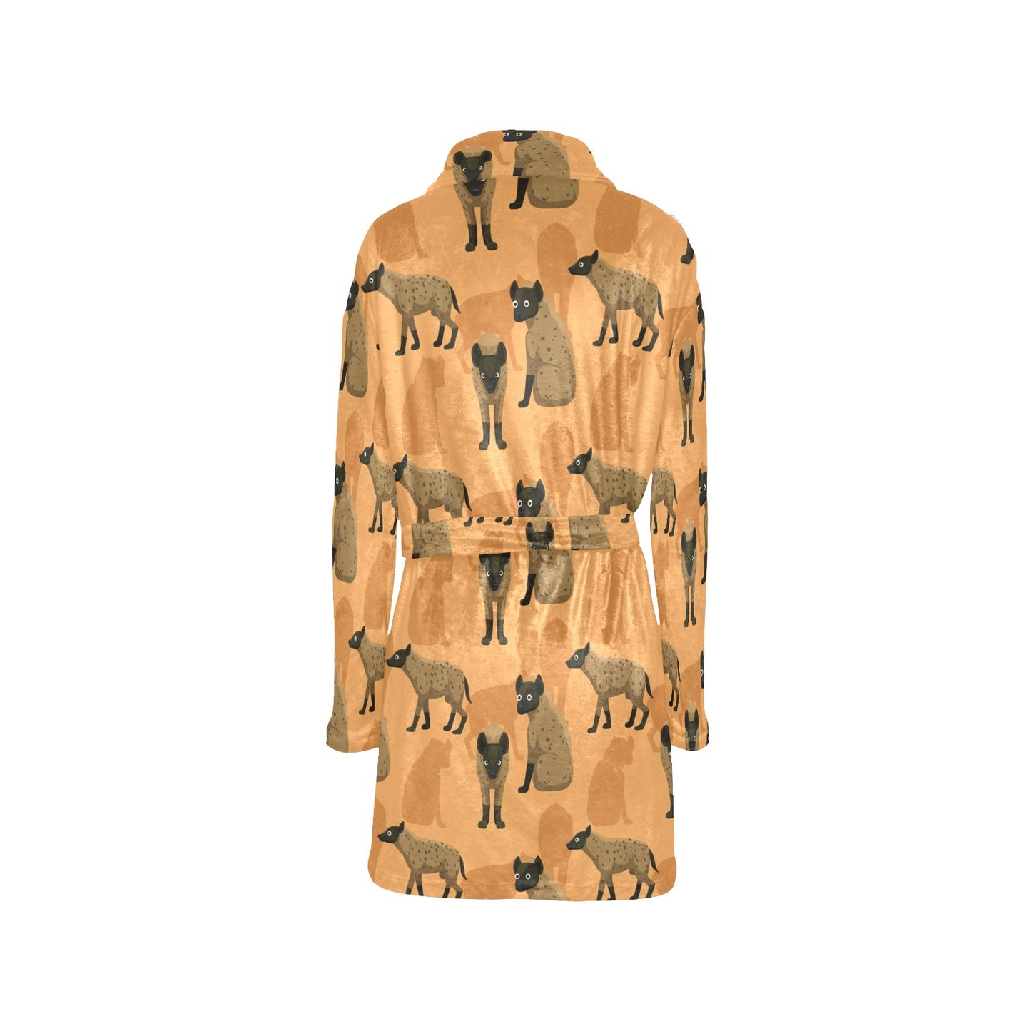Hyena Pattern Print Design 01 Women's Fleece Robe