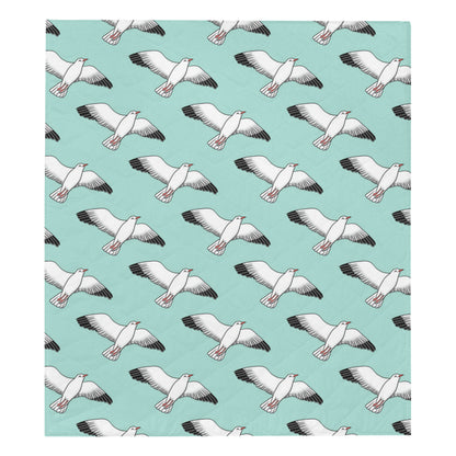 Pigeon Pattern Print Design 02 Premium Quilt