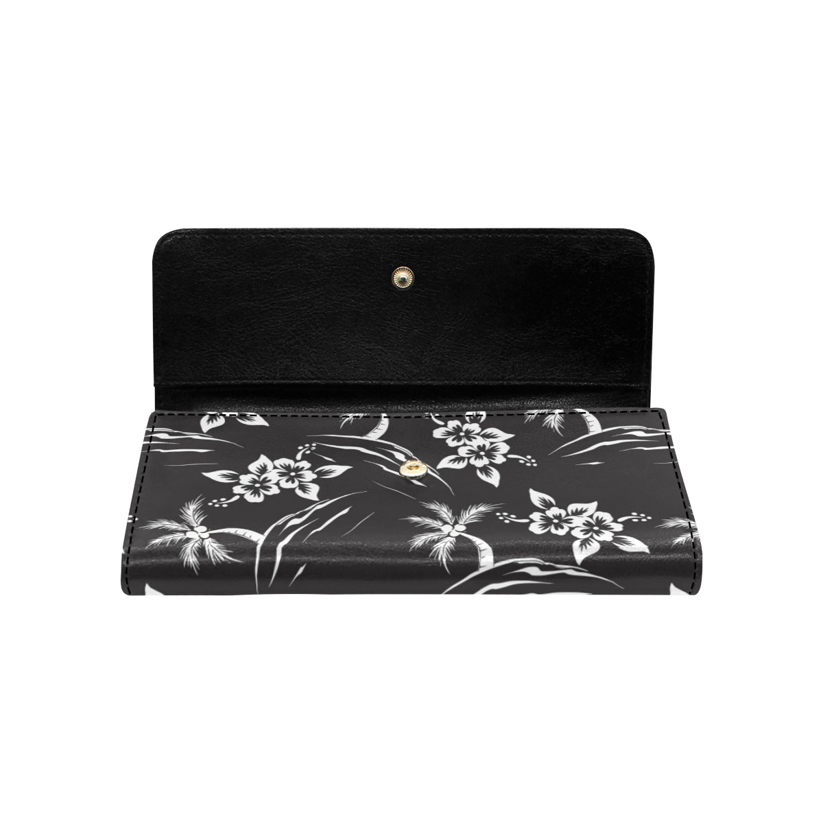 Palm Tree Pattern Print Design PT02 Women's Trifold Wallet