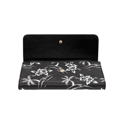 Palm Tree Pattern Print Design PT02 Women's Trifold Wallet