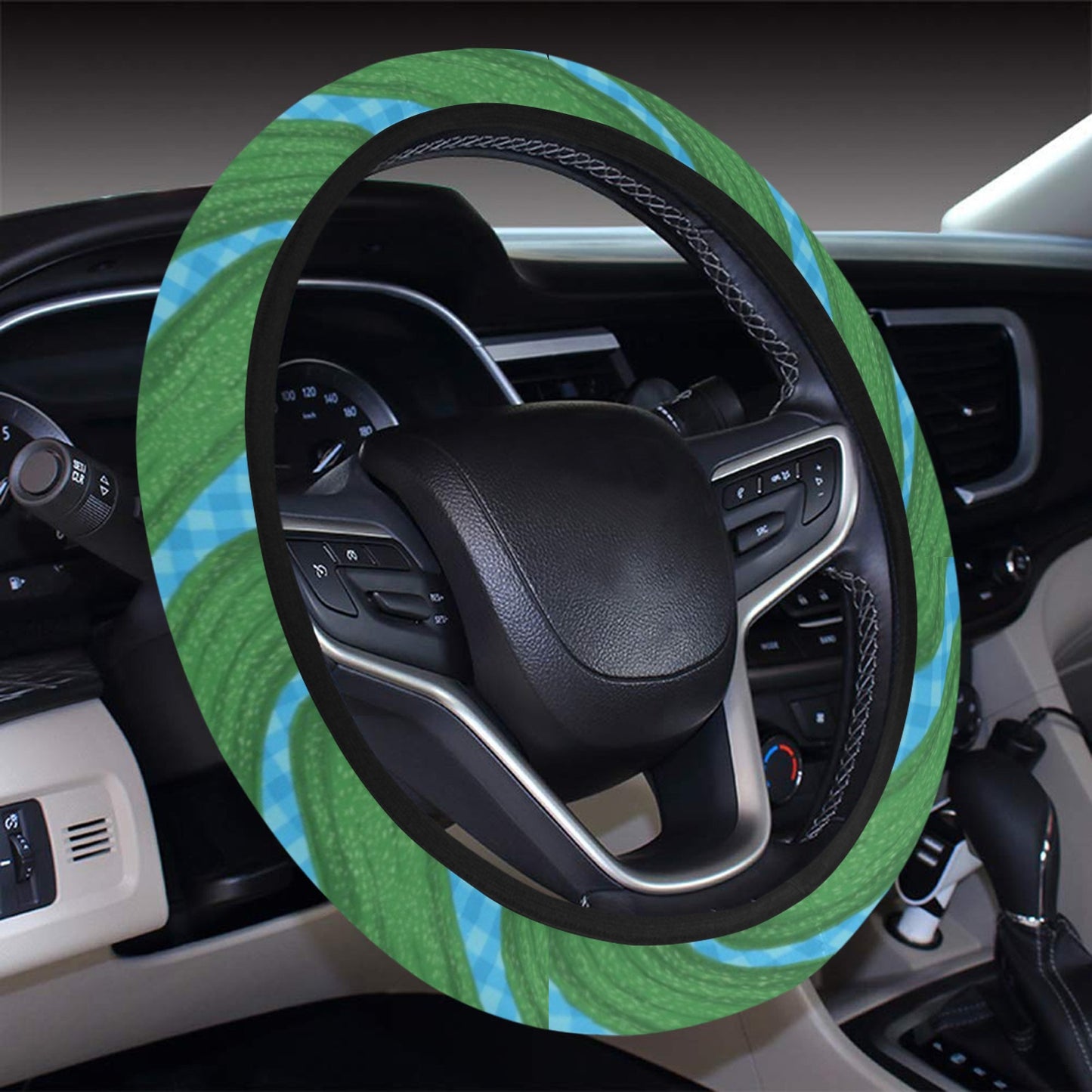 Zucchini Print Design LKS301 Steering Wheel Cover with Elastic Edge