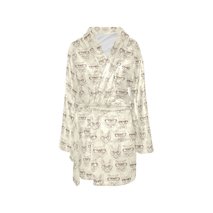 Cat Pattern Print Design 02 Women's Fleece Robe