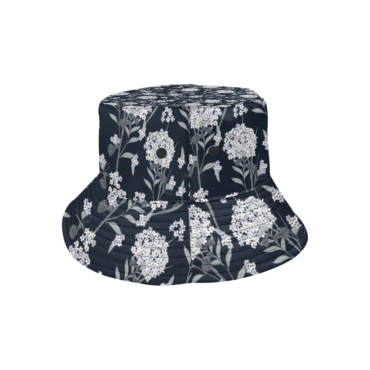 Hydrangea Pattern Print Design HD07 Unisex Bucket Hat