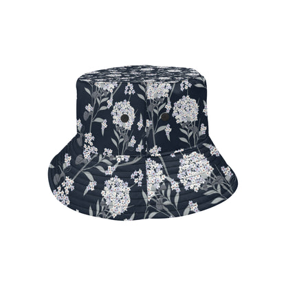 Hydrangea Pattern Print Design HD07 Unisex Bucket Hat