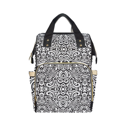 Polynesian Tattoo Pattern Diaper Bag Backpack