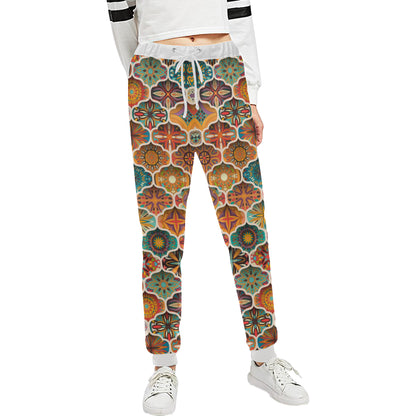 Mandala Mosaic Themed Design Print Unisex Sweatpants