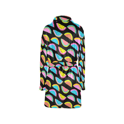 Watermelon Pattern Print Design WM08 Women's Fleece Robe