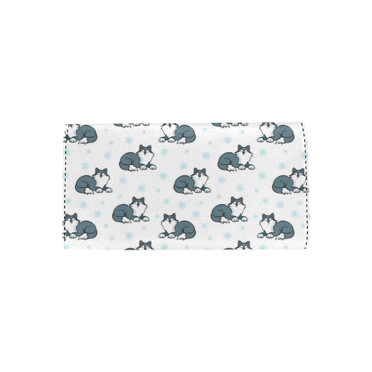 Alaskan Malamute Pattern Print Design 03 Women's Trifold Wallet