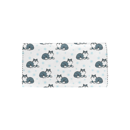 Alaskan Malamute Pattern Print Design 03 Women's Trifold Wallet