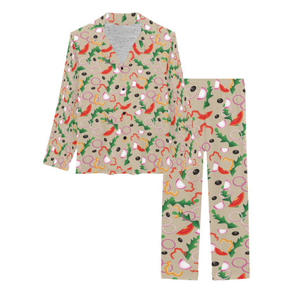 Salad Print Design LKS303 Women's Long Pajama Set