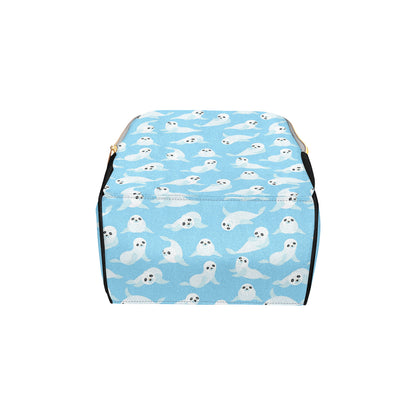 Sea Lion Cute Pattern Print Design 03 Diaper Bag Backpack