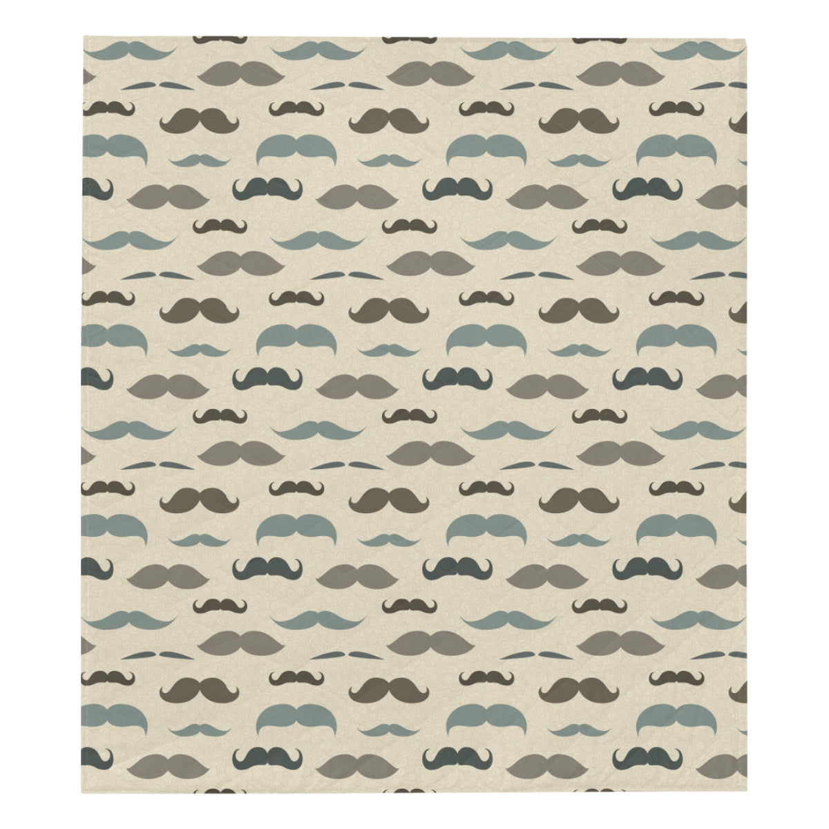 Mustache Pattern Print Design A01 Premium Quilt