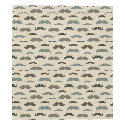 Mustache Pattern Print Design A01 Premium Quilt