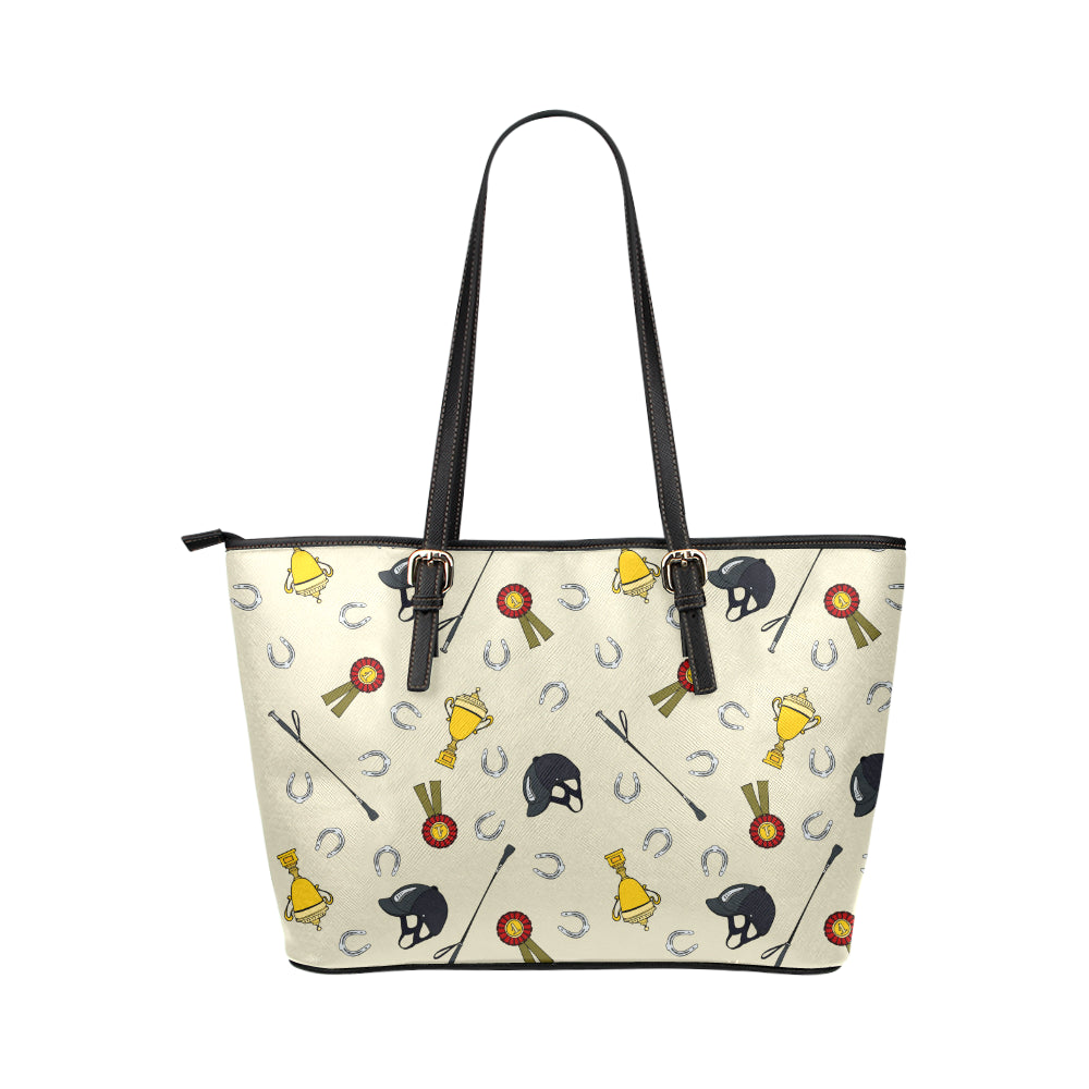 Equestrian Horseshoe Equipment Leather Tote Bag