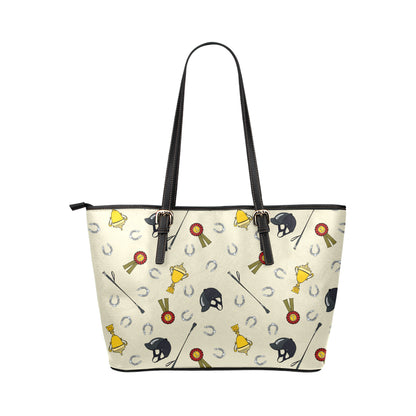 Equestrian Horseshoe Equipment Leather Tote Bag