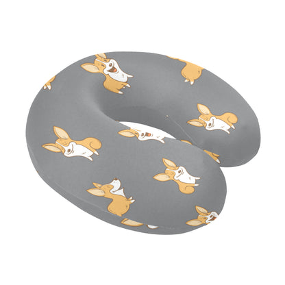 Pembroke Welsh Corgis Pattern Print Design A02 U-Shaped Travel Neck Pillow