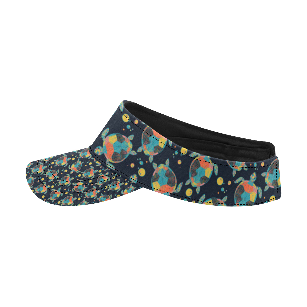 Sea Turtle Colorful with bubble Print Unisex Sun Visor