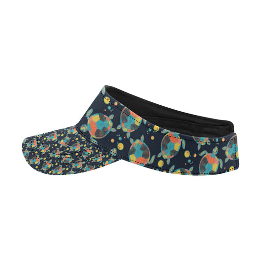 Sea Turtle Colorful with bubble Print Unisex Sun Visor