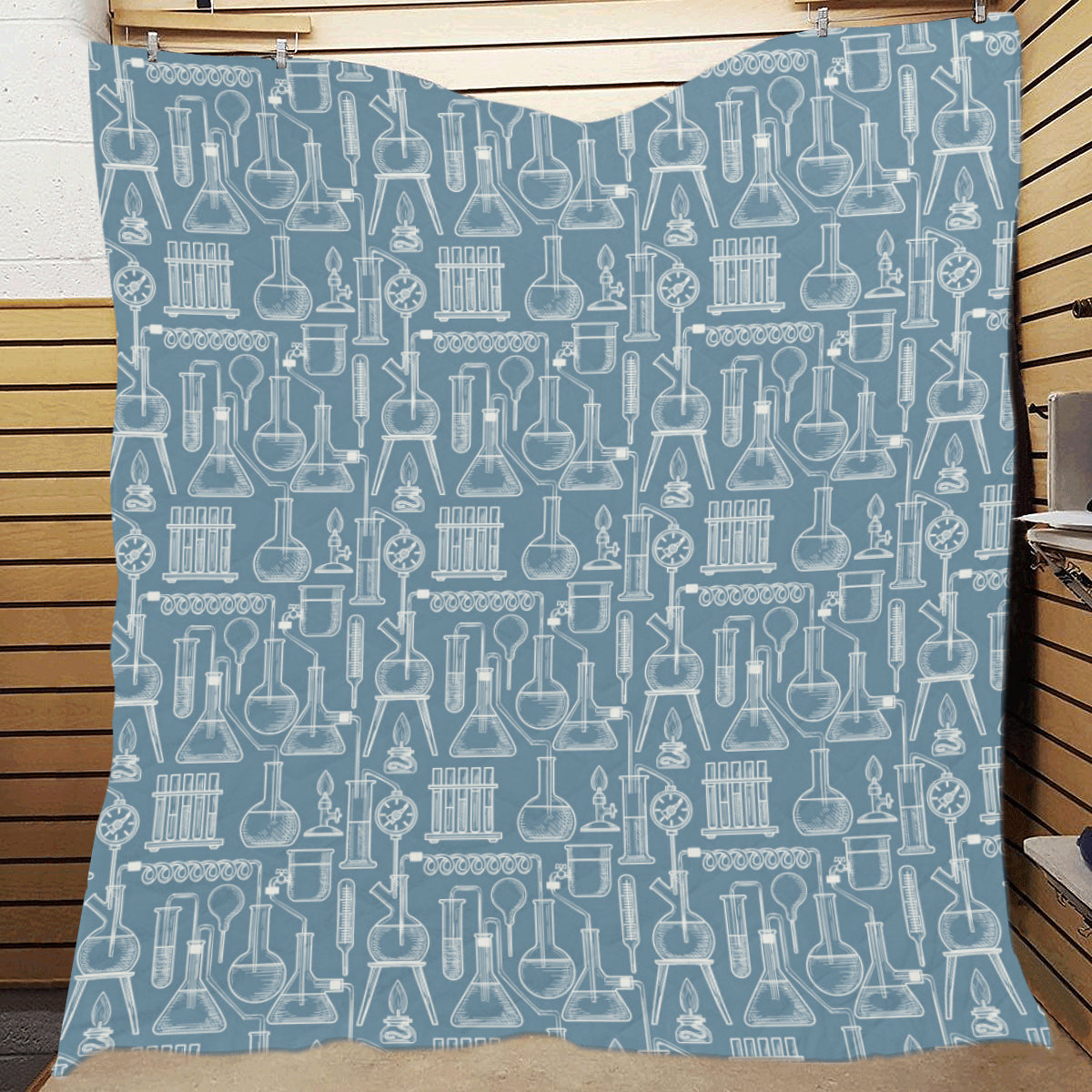 Chemical Pattern Print Design 05 Premium Quilt