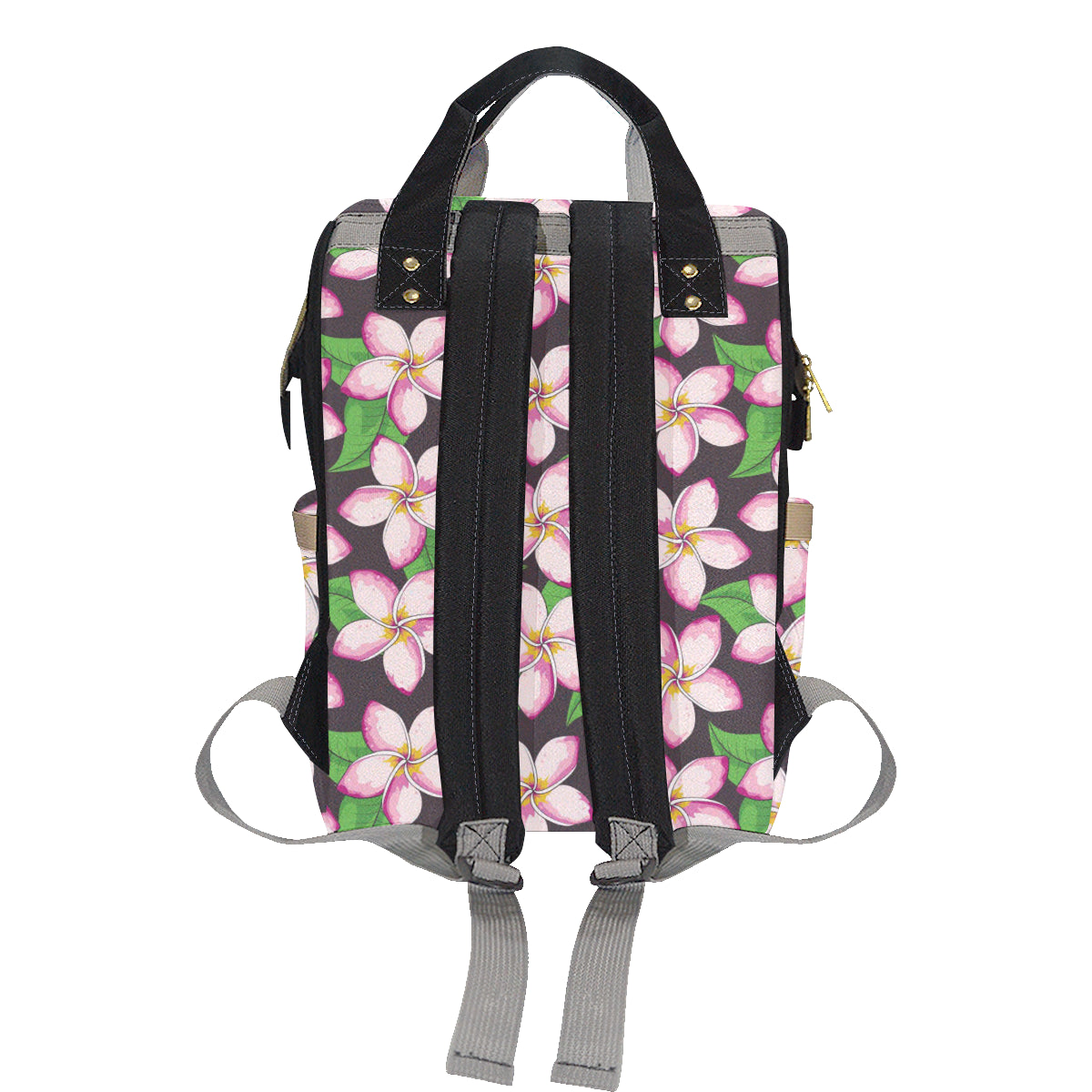 Pink Plumeria Pattern Print Design PM019 Diaper Bag Backpack