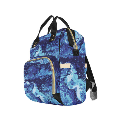 Ocean Liquid Pattern Print Design A03 Diaper Bag Backpack