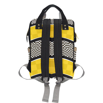 Checkered Pattern Print Design 02 Diaper Bag Backpack