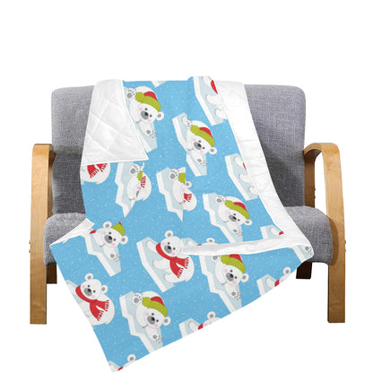 Polar Bear Pattern Print Design PB06 Premium Quilt