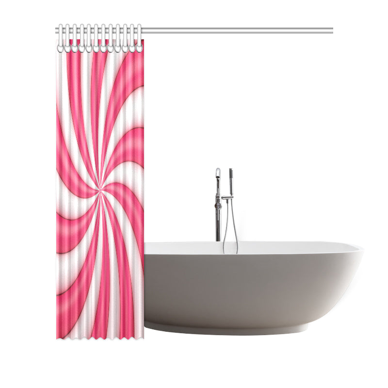 Vortex Twist Swirl Candy Print Shower Curtain