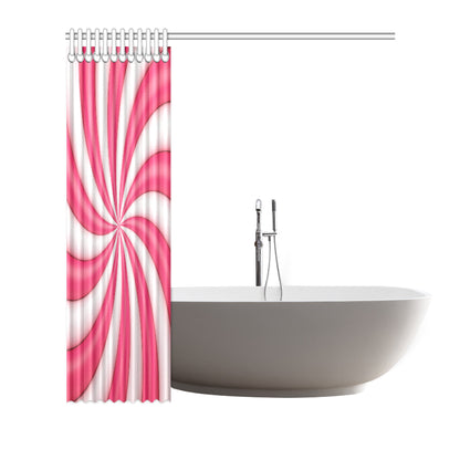 Vortex Twist Swirl Candy Print Shower Curtain