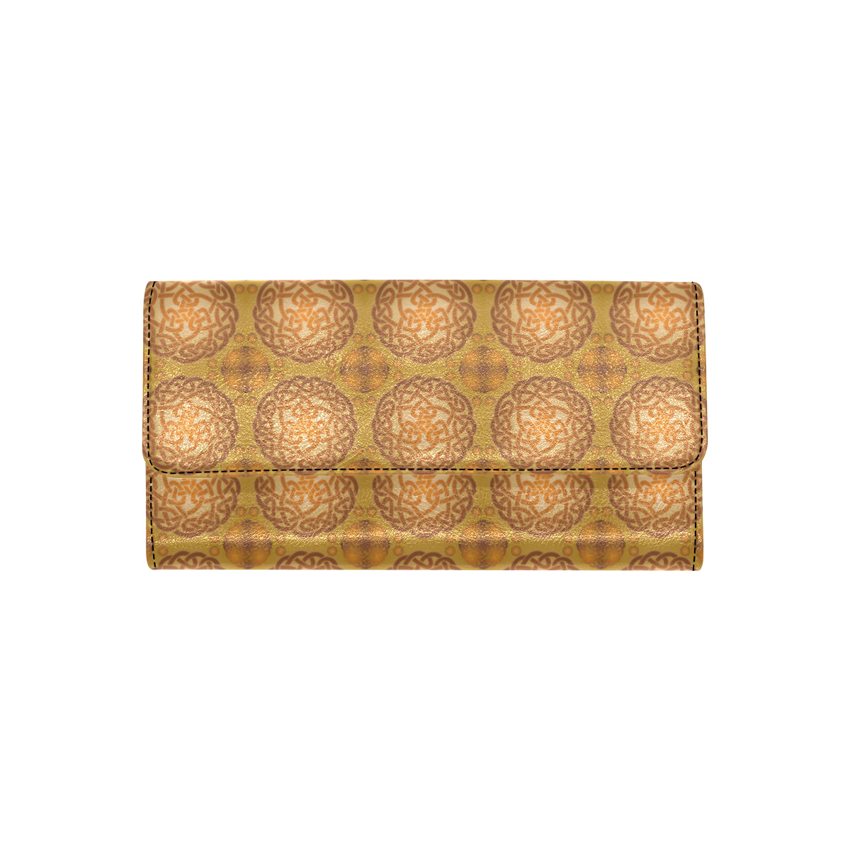 Celtic Pattern Print Design 01 Women's Trifold Wallet